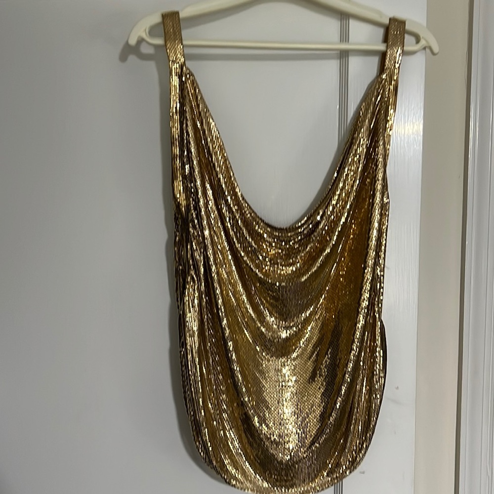 Whiting & Davis Gold Chain Mail Metal Mesh